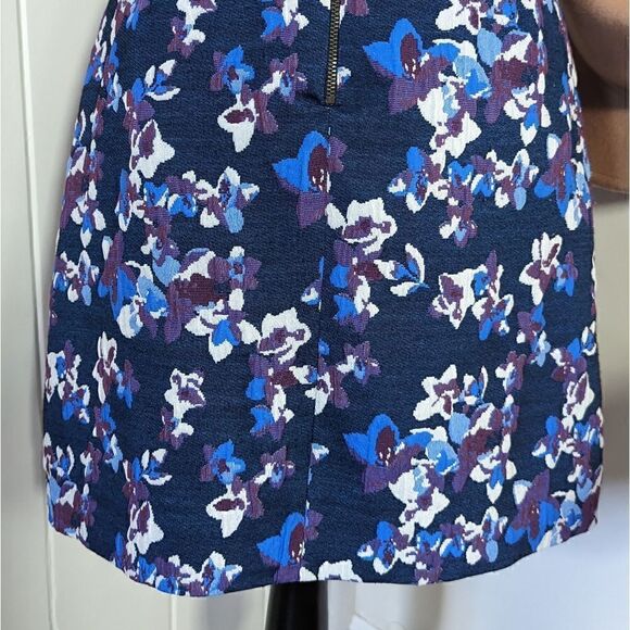 Anthropologie Maeve Cardana Blue Purple White Floral Skirt sz 2 EUC - Picture 9 of 10